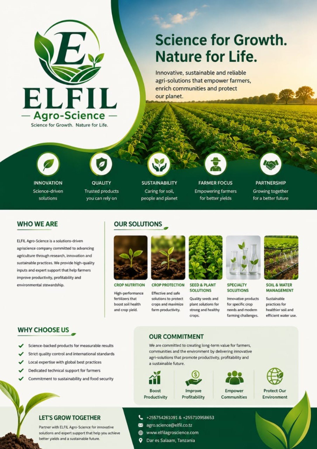 ELFIL Premium Fresh Foods brochure
